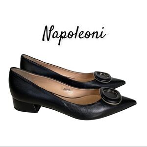NWT Napoleoni Black Leather Shoes
